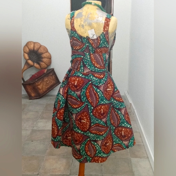 Dress Wide Flow w/Straps Either Waist or Head Tie 🤎🧡💚😍 - Picture 2 of 7